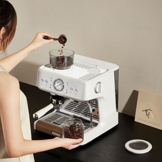 Petrus PE3899 Volles semi-automatischer Kaffeemaschine Milchschaum-Maschine Doppelgriff Haushalte kleine italienische Schleifmaschine