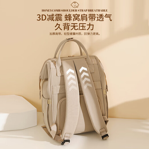Xulin Japanische Mutter- und Baby-Bag-Outing Muttertasche Leicht 2025 Neue hochkarätige Kapazität Multifunktionales Mama-Tasche Leichtes Gewicht [Khaki] Isolationsschicht kann abgenommen werden 30 l Super großer Kapazität