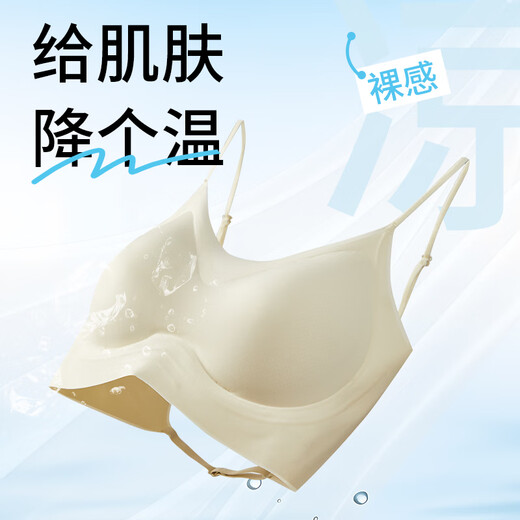 猫人内衣女大U露背粉底液肤交叉美背无痕软支撑聚拢防下垂小胸文胸罩