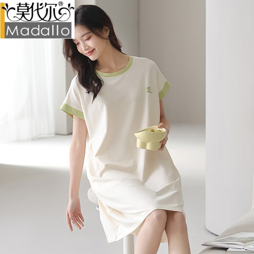 Modal Summer Lacele Cotton Frauen Nachthemd Frauenpullover Neue koreanische Version Lose lässig atmungsaktiv und Außenhause HC-C-25L702 Damen Hyacinth Purple XL