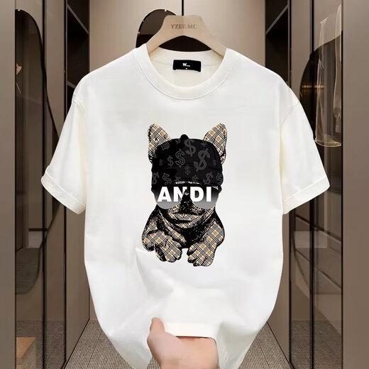 Fat Donglai DL Europa y americana Summer Algodón puro Camiseta de manga corta Camiseta de manga corta 2025 Camiseta Nueva