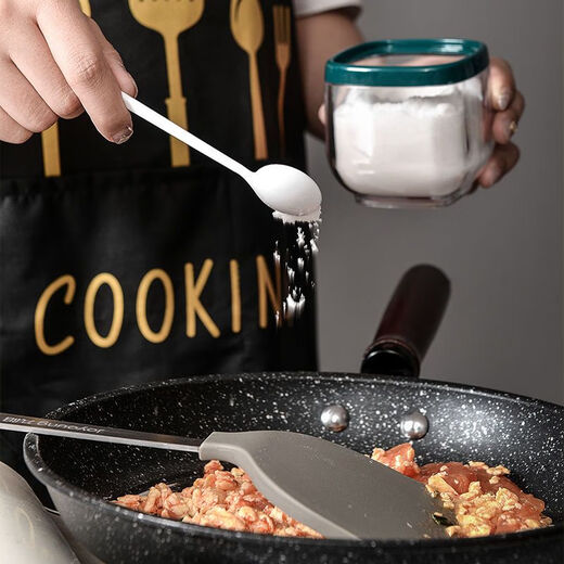 Taixige salt, MSG, seasoning box combination set, seasoning jar, seasoning bottle, seasoning bottle, kitchen supplies, household oil pot, emerald, two packs, free spoon