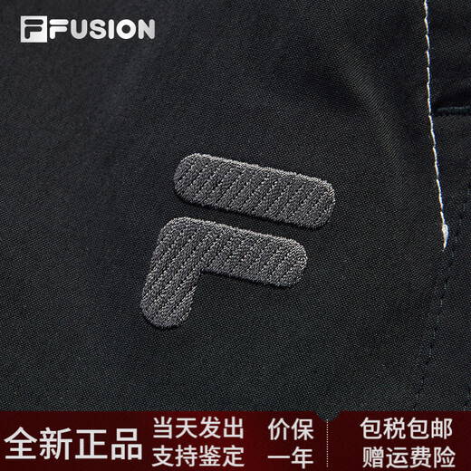 斐乐（FILA）FUSI潮牌梭织长裤女2025夏季新款时尚休闲宽松工装裤 正黑色-BK S 160/62A