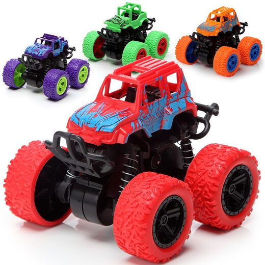 Rongdetang baby four-wheel drive off-road vehicle children's toy car model car anti-internet celebrity toy car remote control car batch Bigfoot strange off-road vehicle color random 40 + high-end naked style price + mixed colors