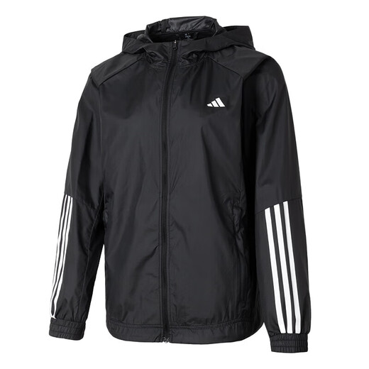 Adidas Women's Sports Set 25 Spring Morning Exercise Night Run Fitness Training Woven Hooded Jacket Jacket Tie Foot Trousers IS8036+DY8696 M