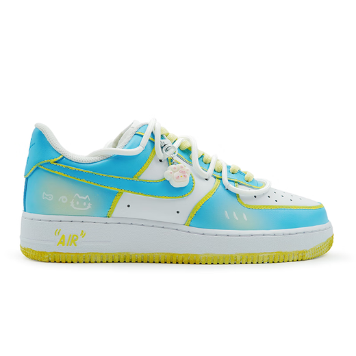 Nike Custom Shoes Air Force One Men's Low-top Casual Sports Shoes Fashion Shoes Cat's Fish 43