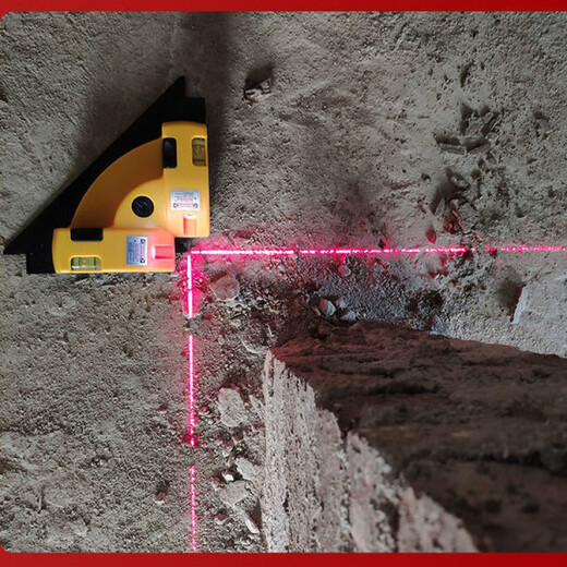 Vinoa laser right-angle floor-laying level high-precision multi-functional horizontal right-angle ruler 90-degree angle ruler 01 green light charging + suction cup + charger