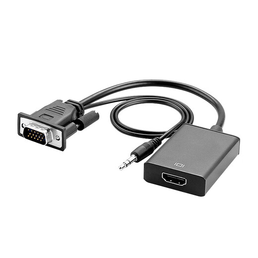 Cable with audio computer to video converter HD USB power port connection cable VGA to HDMI