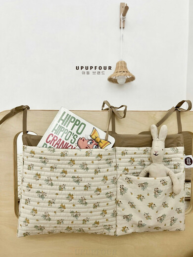 UPUPFOUR BAY BEID Hanging Bag reine Baumwolle Babybett Aufbewahrung Beutel Windel Aufbewahrung Kinder Aufbewahrung Bag UPUPFOUR BABY BEIHME HAUFEN 40*25c
