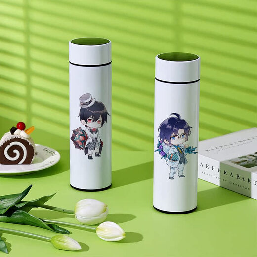 Chengliu Zeit- und Weltraummalerei Reisende Anime Peripheral Smart Thermos Cup Ain Luo Xia Ye Xuan Lu Chen Si Lan Water Cup Kinder gewöhnliche nicht-duftende Tasse 480 ml XW3884 Lu Chen