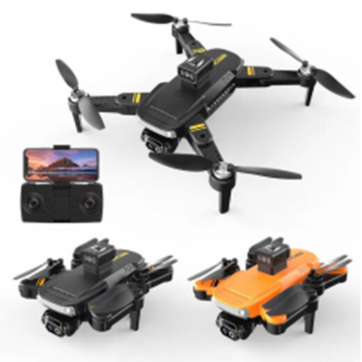 UAV aerial photography 8K long endurance optical flow obstacle avoidance folding quadcopter children's model aircraft remote control aircraft JS36 orange dual camera (brushless motor + obstacle avoidance + optical flow positioning + battery dual electric version (two body batteries)