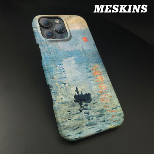 闪魔MeSkins适用苹果iPhone16promax手机壳莫奈油画15pro手感壳14plus 3893 iPhone12