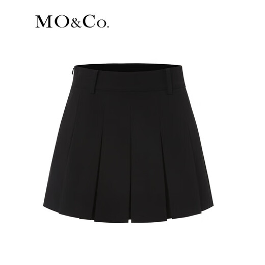 MO&Co. Three-dimensional pleated shorts and culottes, A-line shorts, short skirts, casual pants, high-waisted skirts, Moan
