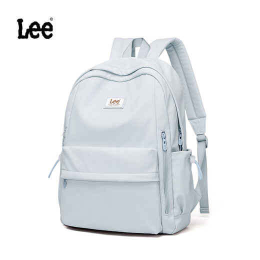 Lee schoolbag female junior high school student large capacity casual lightweight backpack college student computer bag travel backpack candy blue