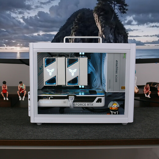 AMD Ryzen R5 9500F/7500F/5060TI/9060XT graphics card student dormitory pure white mini mini host desktop computer host assembly small computer DIY complete machine Configuration 2丨R5 7500F/RX7650GRE