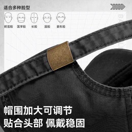 FitonTon baseball cap men's autumn and winter sun protection peaked cap Korean style fashion hat men's large head circumference large brim outdoor men's hat