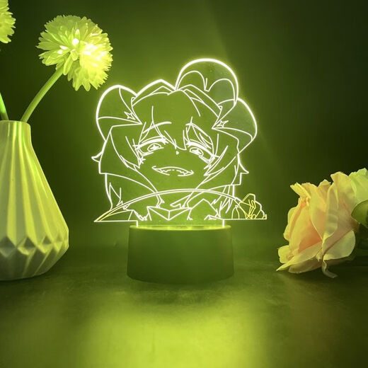 Bonitas sesiones de fotos y sueños de convertirse en una niña mágica figura USB Night Light Dance Shina du Nako Lis Tenkawa Kaorko Anime 4877 Tenkawa Kaorko Monocromio cálido Luz USB Lámpara de lámpara