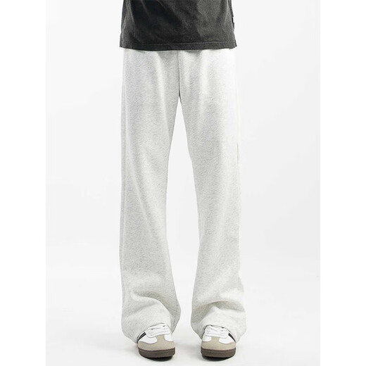 SWAMP AREA American scimitar boot-cut pants for men in autumn and winter trendy wide-leg sports and casual sweatpants KS1109 flower gray 2XL