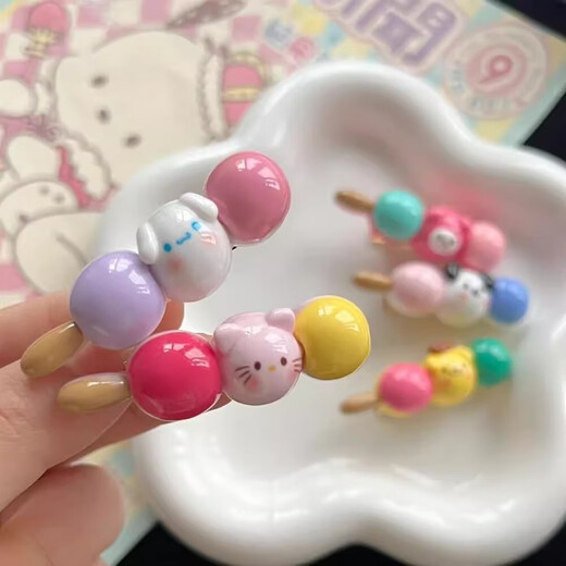 Candy Colored Candied Haws Sanrio Duckbill Clip Hairpin Cute Toy Bangs Clip Sweet Hairpin Versatile Hair Accessory Women Candied Haws Hairpin 2 Pack Random Color