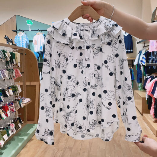 M.Latin girls simple fashion shirt 124625013L navy blue 130