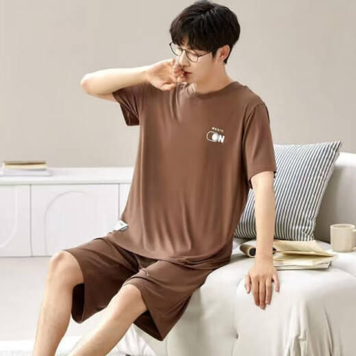 
Sangqin pajamas men's summer loose shorts and thick-size thin summer home clothing suits wear L [built 6624 men's home clothing L [recommended 95-120 Jin [Jin equals 0.5 kg]]