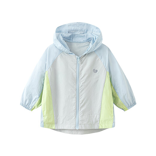 
minibala [cool] minibara boys and girls cool sunscreen clothes for summer new children's cute sunscreen jacket Pink blue 80013 100