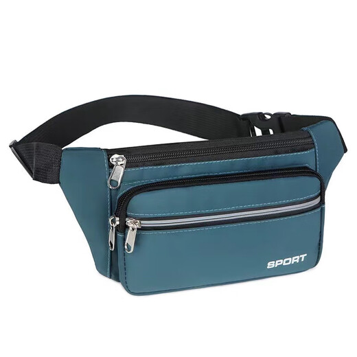 Waist bag, women's mobile phone bag, waterproof, wear-resistant, multi-functional, large-capacity cash register business bag, men's construction site work sports bag, waterproof four pockets - Purple