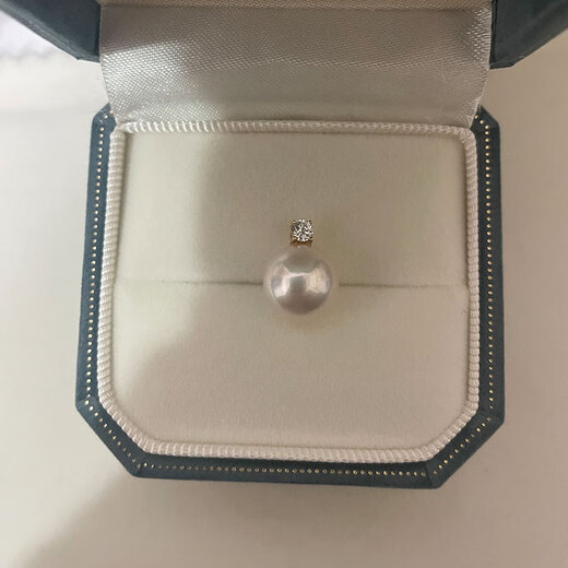 Libiao Natural Freshwater AKOYA Pearl Pendant Princess Diana Necklace Edison Neck Jewelry 18K Gold Gift Zhuji DIY 18K Gold Zircon Pendant Holder Gift S925 8-9mm45cm