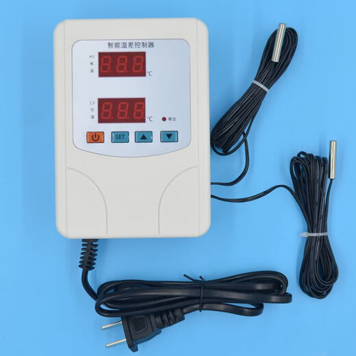 Engineering Solartemperaturdifferenz-Kreislauf Controller 9901 Intelligente Digitaltemperaturdifferenzinstrument Instrument Return Wasserzirkulationstemperaturdifferenz Schalter 9901+2 2,5 Meter wasserdichte Sonde
