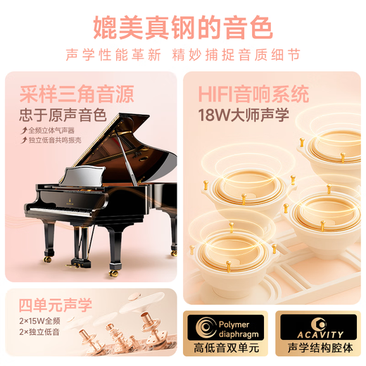 贝琪（Betsy）B190磁吸钢琴果冻键盘88键成人便携式电钢琴学生专业折叠电子钢琴 星黛紫果冻键盘+果冻琴包+支架