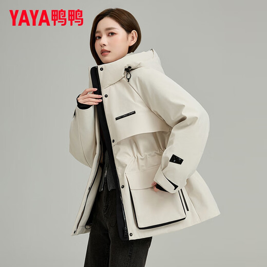 Yaya (YAYA) Tong Liya's same style parka down jacket women's autumn and winter slim hooded short versatile parka to overcome the charge warm jacket