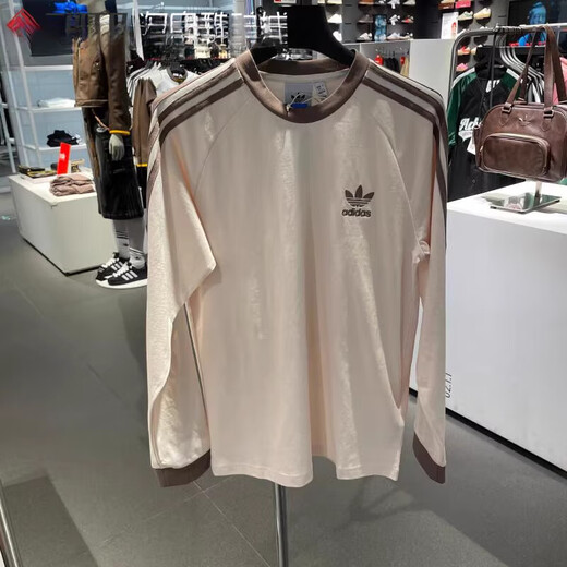 阿迪达斯 （adidas）三叶草Adicolor三条纹男子运动休闲长袖T恤IA4879 IA4877 IA4879白色 190 XXX/112A