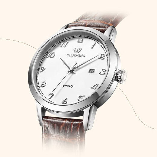 Tian Wang Watch Women's Canghai-Serie Simple Belt Quartz Damen Watch White LS3886S/D-A-A-A