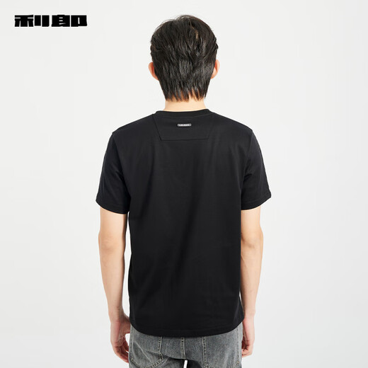 Lilang [Moisture-absorbing and sweating/cooling] Lilang short-sleeved T-shirt for men for round neck slightly wide 2025 summer men's clothing White (24XTX6172Y) M 170/88A