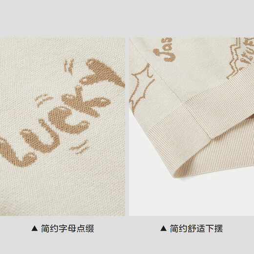 Heilan long-sleeved sweater men's fashion jacquard warm pullover long-sleeved sweater for men winter oatmeal pattern D3 M 170/88A recommended 125~136Jin Jin equals 0.5 kg