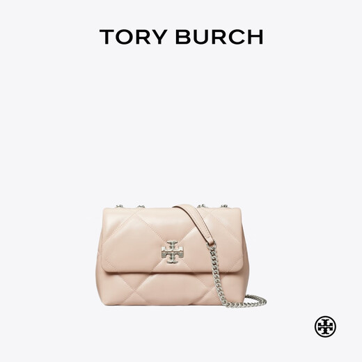 Tory Burch 汤丽柏琦 KIRA 小号菱格纹斜挎绗缝肩背包女包154706 淡粉色 653 OS