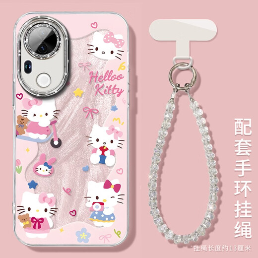 KUXAKT猫适用vivoS30手机壳S20pro的保护套s19新款vivo全包s15镜头viv NM15685甜甜圈KT猫自带电镀闪粉 vivoS19