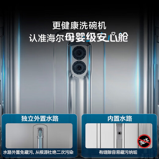 Haier AI four-wheel drive double-sided washing W5000Plus built-in fully automatic dishwasher 18 sets + 3 large-capacity UV sterilization 7-day long-term storage intelligent quick-drying consultation and receive discount (Qingdao warehouse) AI four-wheel drive double-sided washing UV sterilization