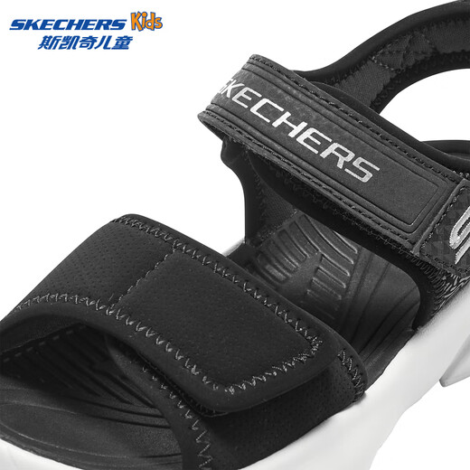 Skechers boys' open toe sandals 406512L black/BLK 27.5