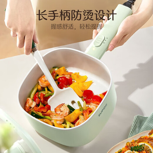 
SUPOR electric cooker small electric cooker dormitory small electric cooker student dormitory instant noodles mini small 1-2 people use stewing and steaming integrated electric hot pot multi-functional supplementary food pot electric steamer 2.6L large base pot [large diameter + steamer + no care] 842A