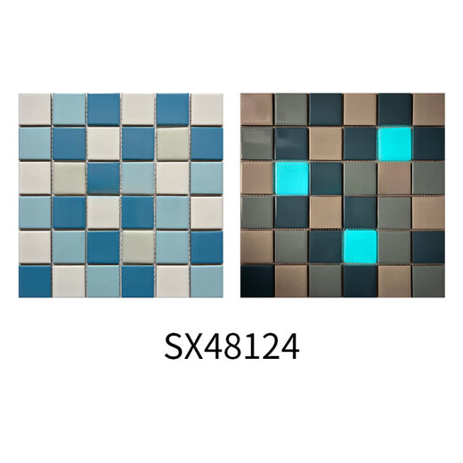 Dingyu Ligero de almacenamiento LIGHT PISMA MOSAICA Azul Gradiente Green Gradiente Luminoso Azulejos de decoración de la piscina de 25x25 mm SX48LW02