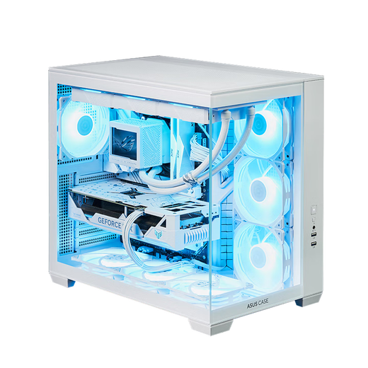 ASUS ROG family bucket Ryzen AMD9800X3D host Tianxuan RTX5060/5070/5080 graphics card white sea view room DIY assembly computer desktop complete machine 10 R7-9800X3D/5070Ti/32G