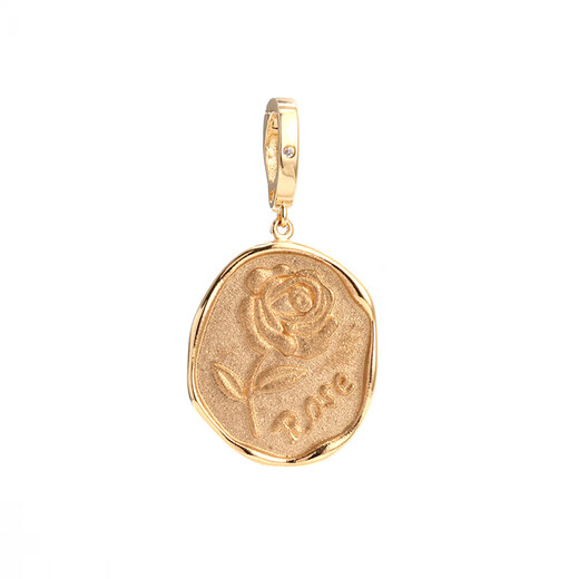 Only a pair of 18K gold small pendants lucky tag pendant Au750 necklace bracelet pendant k gold small pendant exquisite and fashionable style 1