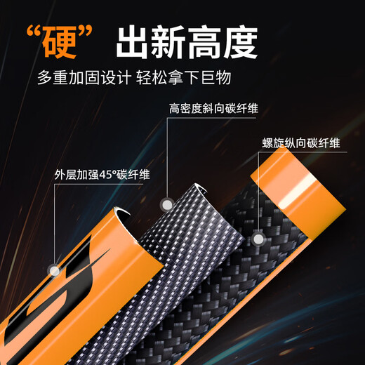 Woding GT copy net full set of fishing net bag telescopic carbon super hard copy net rod large object copy rod net head fish fishing net fishing net 3m 50cm GT large object copy net rod + large object net head