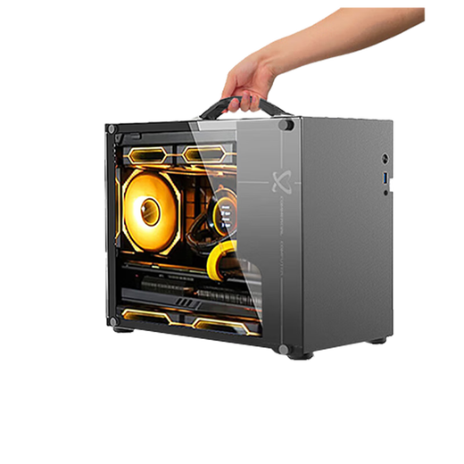 MAXSUN AMD R5 5600X/9600X/RTX5060/RX7650GRE mini host ITX complete machine portable DIY computer assembly machine desktop mini office desktop six 5600X+5060 8G+16G+1TB black/white optional