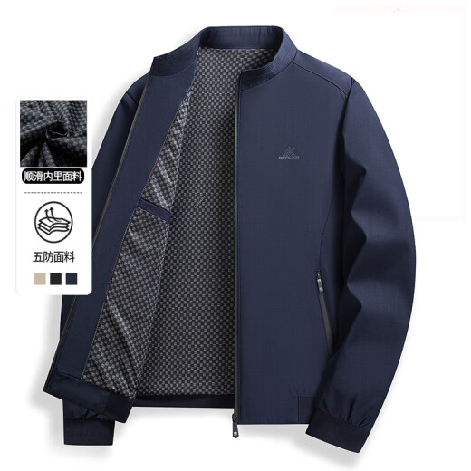 Woodpecker (TUCANO) Middle-aged Men's Dad Spring Jacket Top Middle-aged Men's Jacket Men's Spring and Autumn Business Casual Men's Clothing N9756 Black M /170 [suitable for 80-100Jin [Jin equals 0.5 kg]]