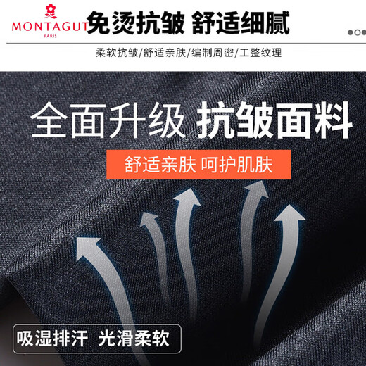 梦特娇（MONTAGUT）夏季薄款商务休闲裤西裤男直筒宽松中老年爸爸裤子垂感桑蚕丝裤子 9905雅灰[夏季] 薄款 29 [2尺2腰围]
