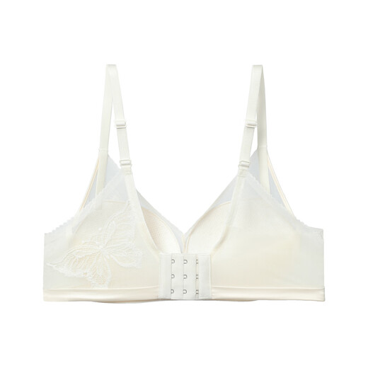 Embry Shopping Mall Same Style Light Luxurious Butterfly Lace Wireless Comfortable Women's Push-Up Bra EB01070 Gift Beige BGE 75B