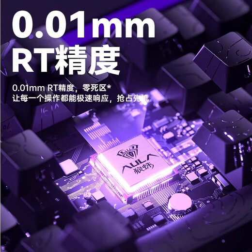 Wolf Spider HERO 68HE magnetic axis keyboard RT e-sports game 75 equipped with customized mechanical wired RGB neon light box five-layer filling web drive Fearless Contract 8K return rate 1 three-mode RGB button industrial heavy gray + three-mode wireless mouse red axis