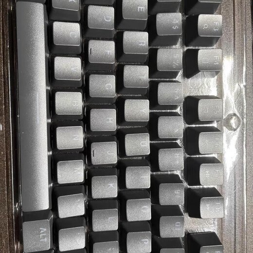 罗技原装全新罗技K845机械键盘键帽原厂透光双色布丁樱花黑灰键帽  否 布丁紫色一套104键